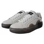 Dolce & Gabbana White Leather Portofino Sneakers Shoes LA10091#1-35.5