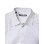 Dolce & Gabbana White Cotton Collared Dress Formal Shirt TSH878539-39