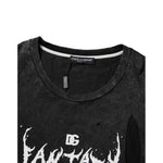 Dolce & Gabbana Black Graphic Print Cotton Crew Neck T-shirt TSH86405-52