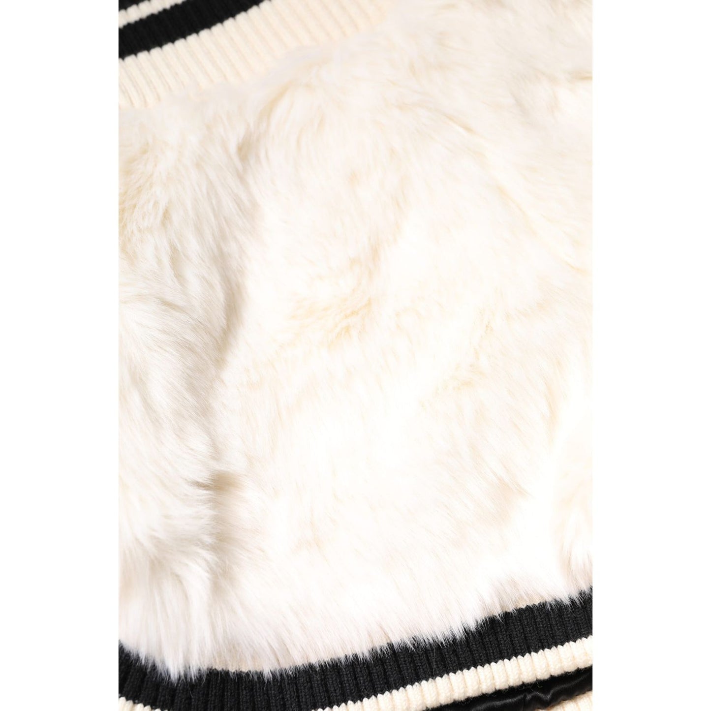 Dolce & Gabbana White Faux Fur High Waisted Hot Pants Short SKI2068-44