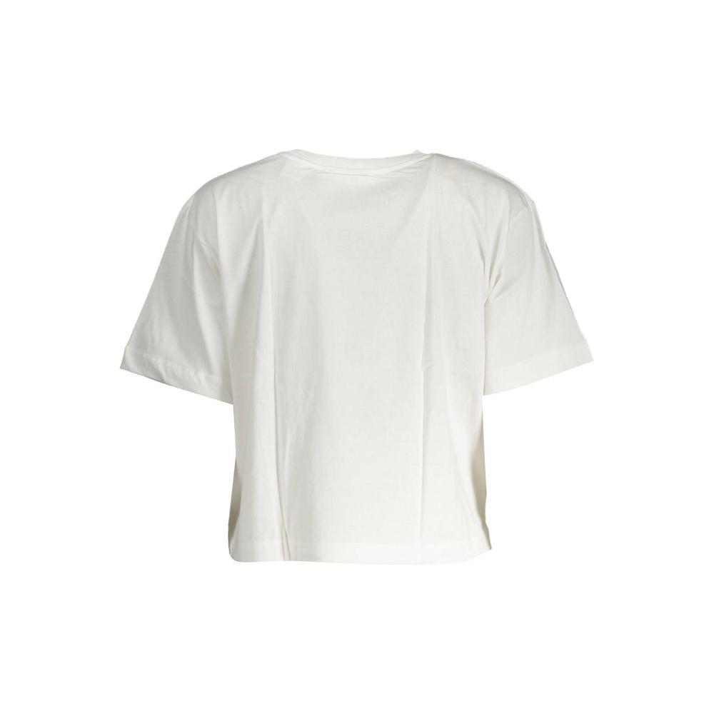 Desigual White Cotton Women Top Desigual Light Gray