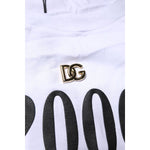 Dolce & Gabbana White Print Lace-Up Cotton Crew Neck T-shirt TSH86867-38