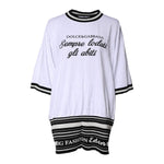 Dolce & Gabbana White Cotton DG Fashion Crew Neck Tee T-shirt TSH86879-42