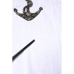 Dolce & Gabbana White Cotton Anchor Chain Embroidery Tank Top TSH87169-40