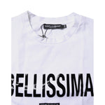 Dolce & Gabbana White Bellissima Cotton Crew Neck T-shirt TSH87183-36