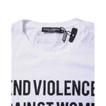 Dolce & Gabbana White Cotton Printed Round Neck Top T-shirt TSH87177-44