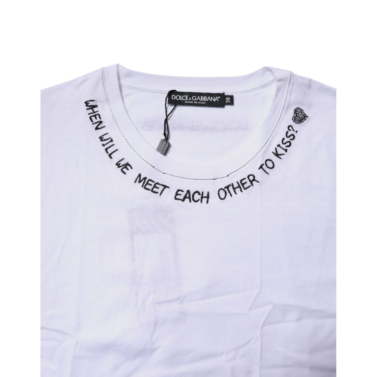 Dolce & Gabbana White Cotton Sleeveless Printed Tank T-shirt TSH87184-38