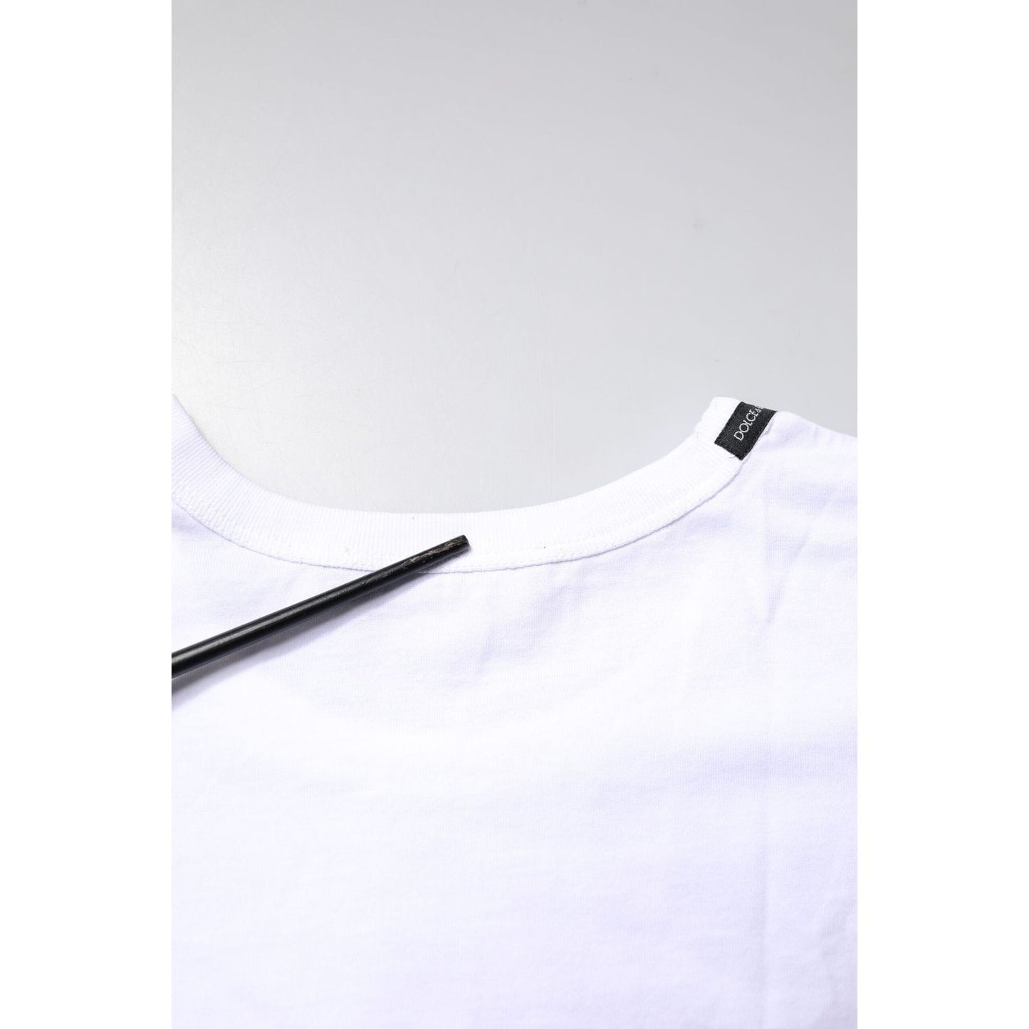 Dolce & Gabbana White Cotton Crew Neck Cropped Top T-shirt TSH87187-38