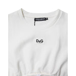 Dolce & Gabbana White Cotton Blend 3/4 Sleeves Blouse Top TSH87228-44