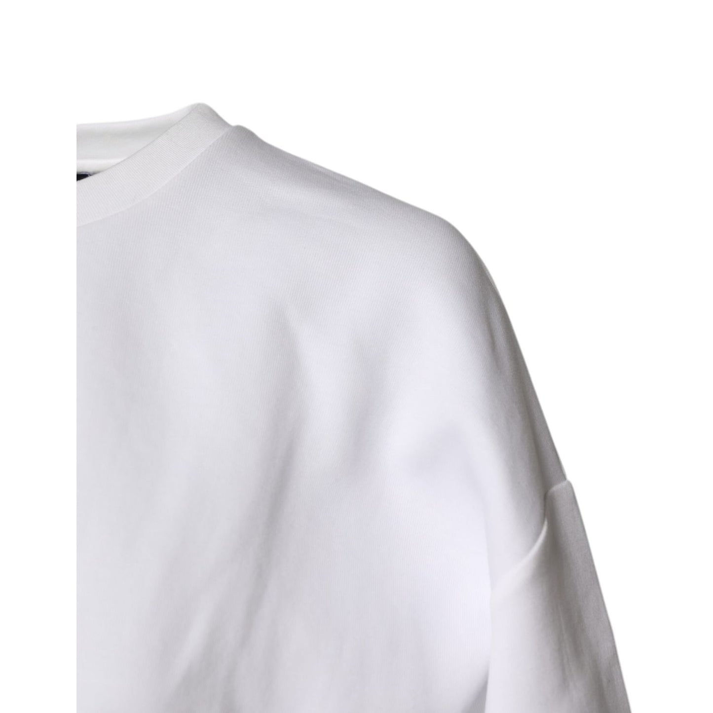 Dolce & Gabbana White Cotton Blend 3/4 Sleeves Blouse Top TSH87229-46
