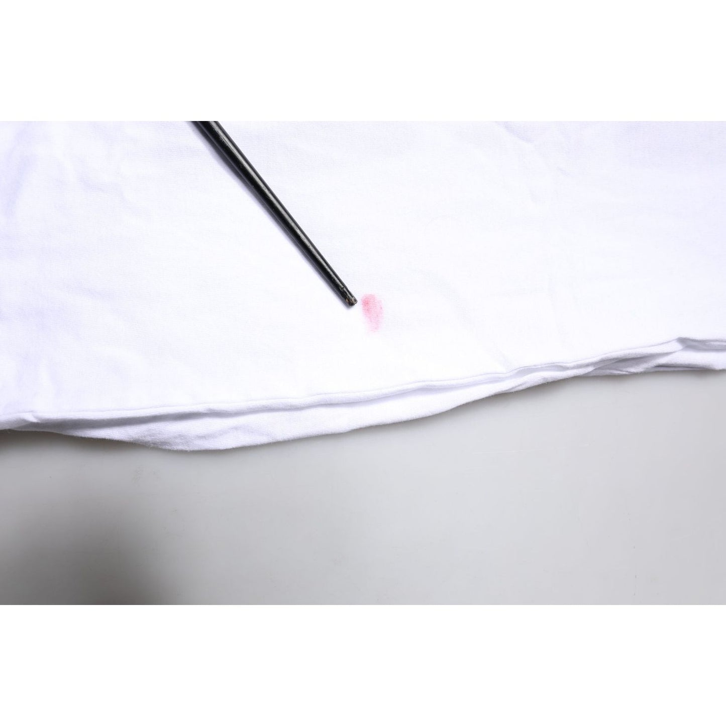 Dolce & Gabbana White Cotton Silk Blend Ascot Collar T-shirt TSH878611-38