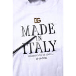 Dolce & Gabbana White Printed Round Neck Top Cotton T-shirt TSH87266-38