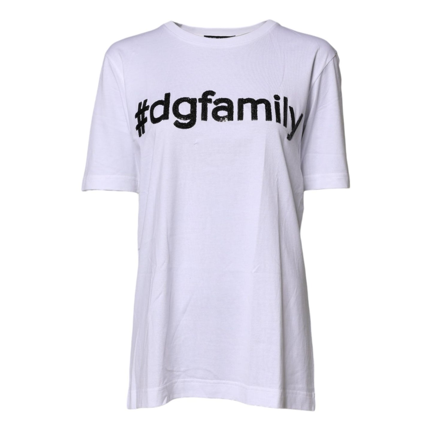 Dolce & Gabbana White #DGFAMILY Embroidery Cotton T-shirt TSH87268-36