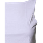 Dolce & Gabbana White Cotton Sleeveless Round Neck Tank Top TSH87272-38