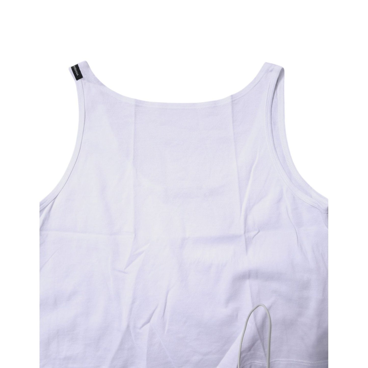 Dolce & Gabbana White Cotton Sleeveless Round Neck Tank Top TSH87272-38
