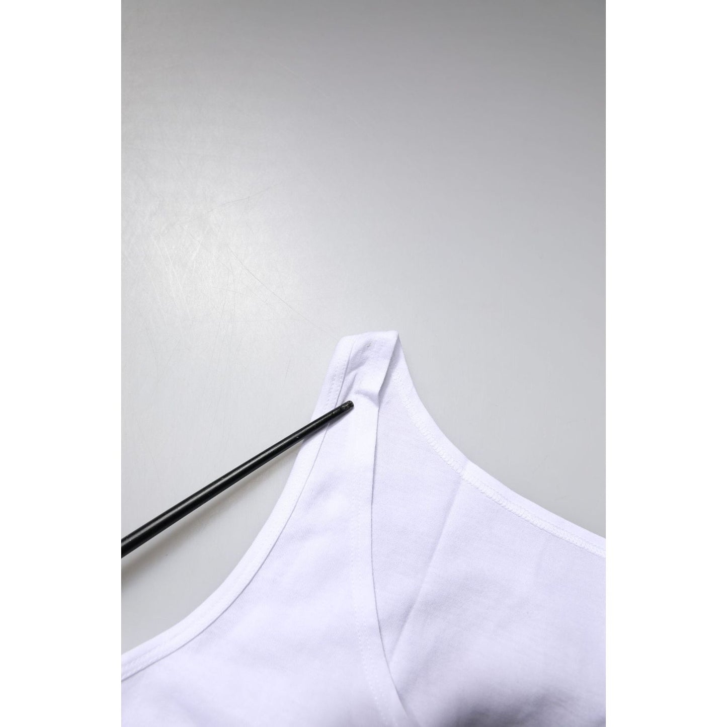 Dolce & Gabbana White Cotton Sleeveless Round Neck Tank Top TSH87272-38