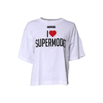 Dolce & Gabbana White Printed Round Neck Top Cotton T-shirt TSH87359-40