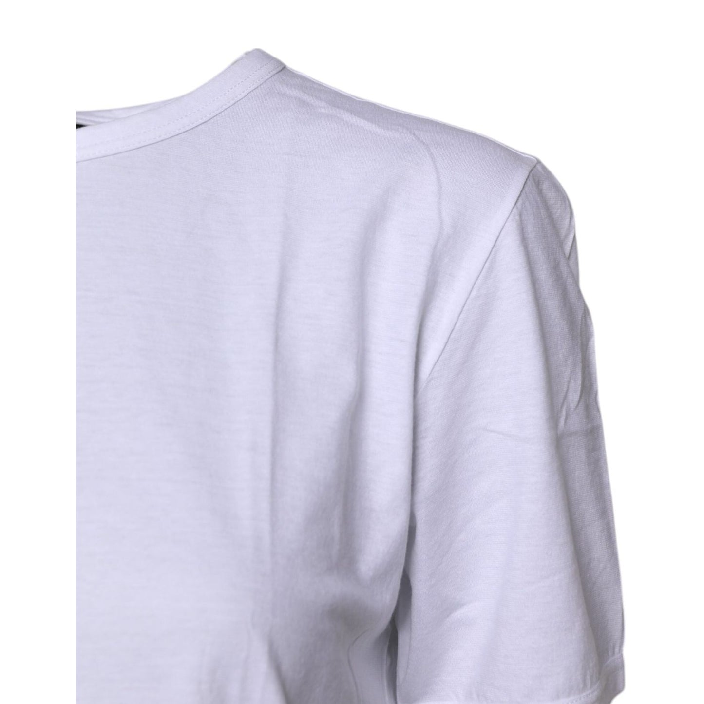 Dolce & Gabbana White Short Sleeves Round Neck Top T-shirt TSH87394-38