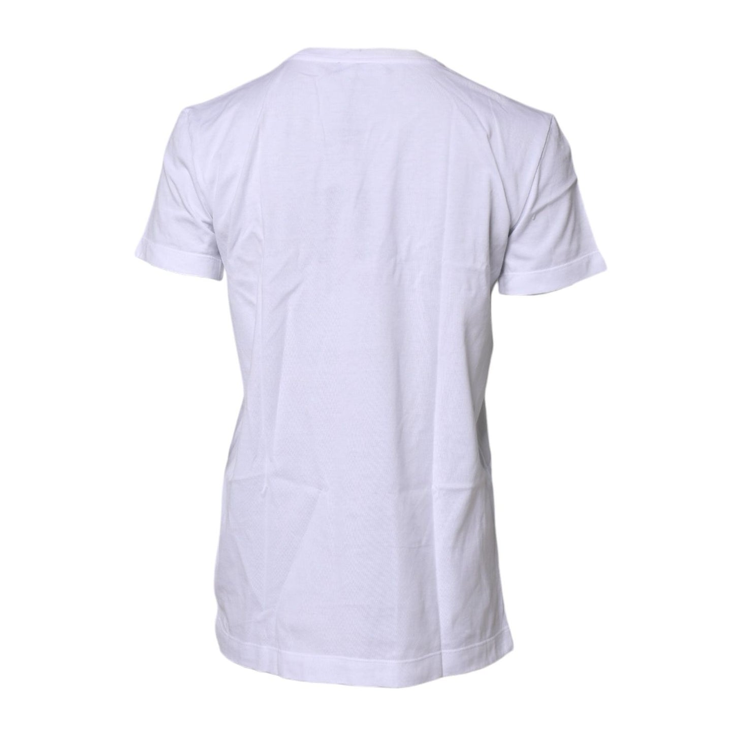 Dolce & Gabbana White Short Sleeves Round Neck Top T-shirt TSH87395-38