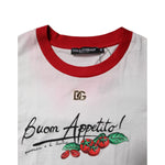 Dolce & Gabbana White Printed Round Neck Cropped Top T-shirt TSH87554-38
