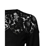 Dolce & Gabbana Black Floral Lace Long Sleeves Blouse Top TSH878528-36