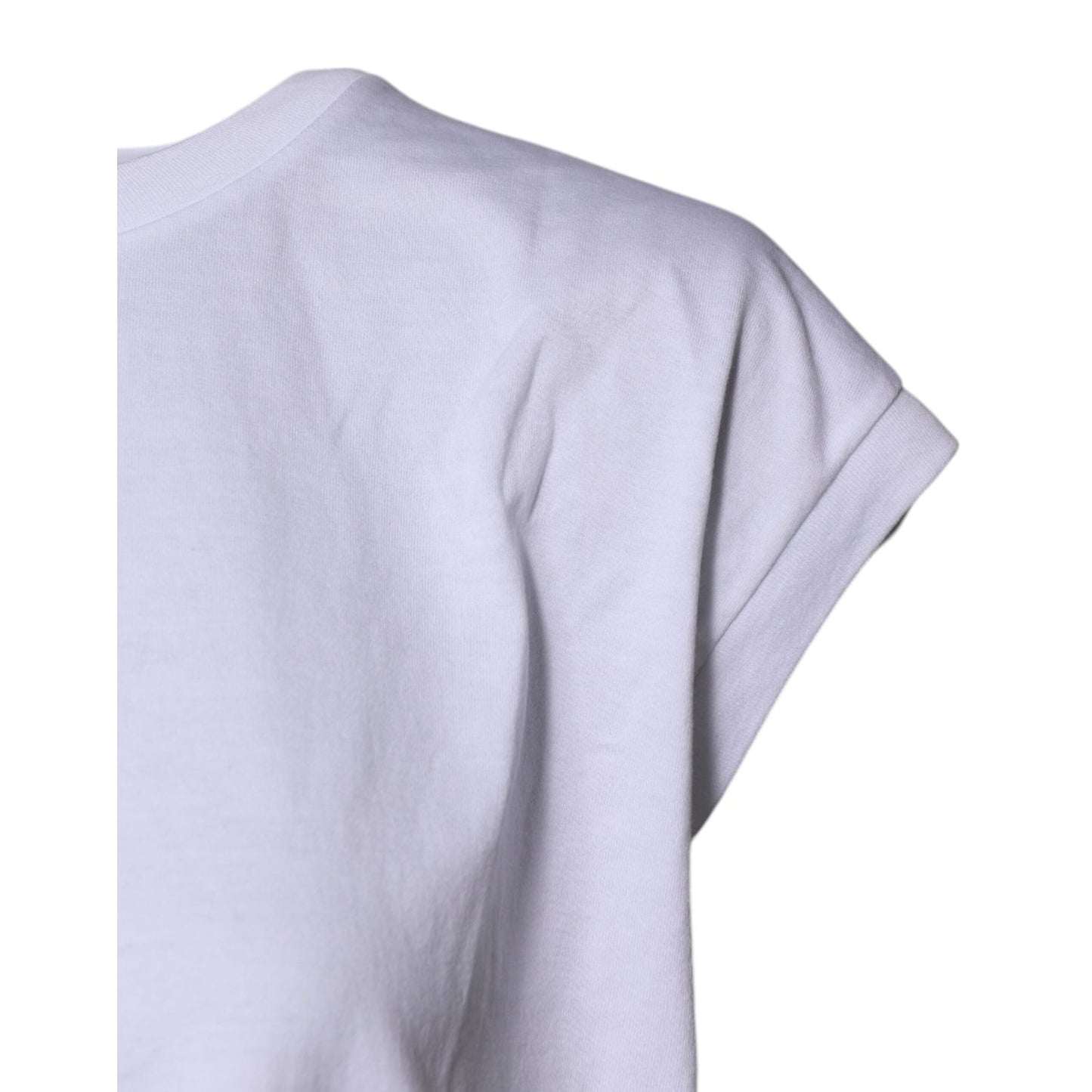 Dolce & Gabbana White Cotton Sleeveless Round Neck Tank Top TSH878641-42