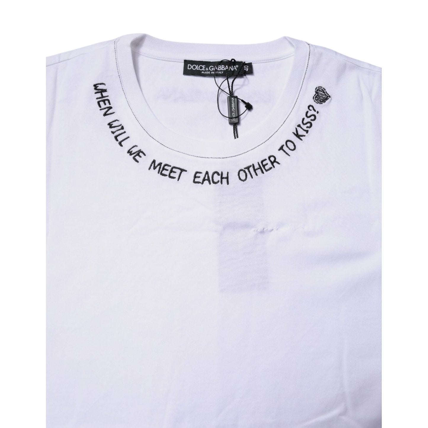Dolce & Gabbana White Cotton Sleeveless Printed Tank T-shirt TSH878649-40