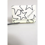 Dolce & Gabbana White Leather Trifold DG Star Print Card Holder Wallet BAG4614