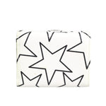 Dolce & Gabbana White Leather Trifold DG Star Print Card Holder Wallet BAG4614