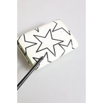 Dolce & Gabbana White Leather Trifold DG Star Print Card Holder Wallet BAG4614