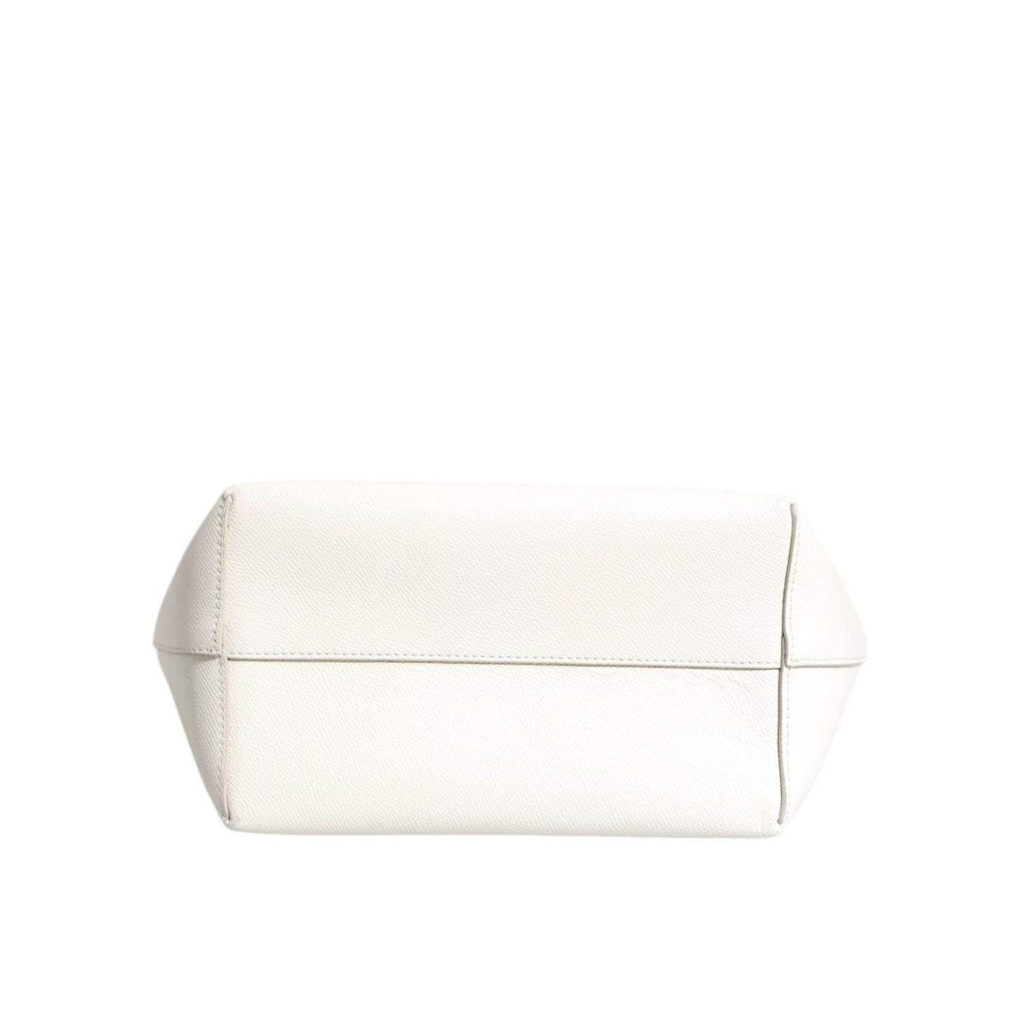 Dolce & Gabbana White Leather #DG BEATRICE Top Handle Tote Bag BAG4618
