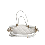 Dolce & Gabbana White Quilted Logo Plaque Belt Waist Fanny Pack Bag BAG4630
