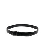 Dolce & Gabbana Black Solid Leather Classic Waist Buckle Belt BEL9311-80