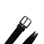 Dolce & Gabbana Black Solid Leather Classic Waist Buckle Belt BEL9311-80