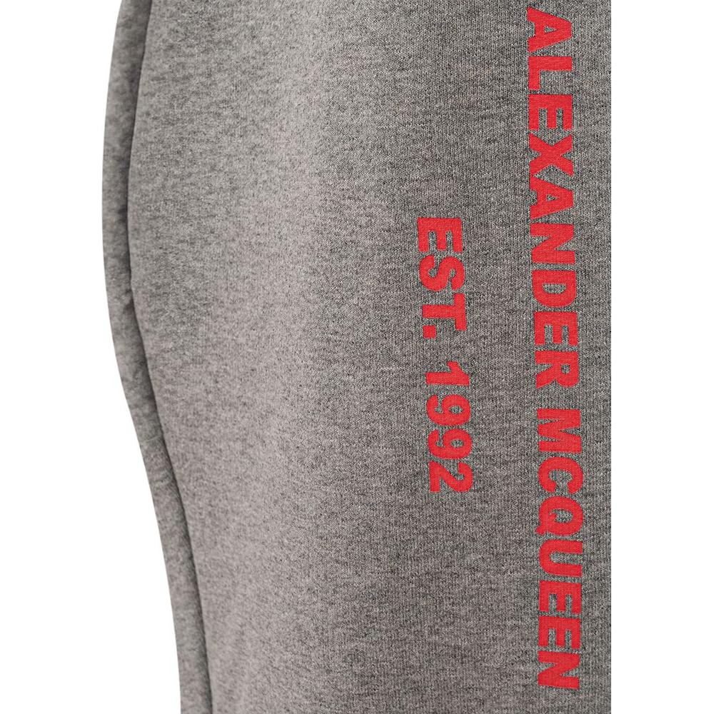 Alexander McQueen Chic Gray Cotton Blend Trousers Alexander McQueen Light Slate Gray