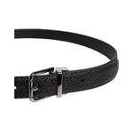 Dolce & Gabbana Black Calf Leather Classic Metal Buckle Belt BEL9350-85