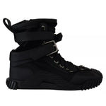 Dolce & Gabbana Black Nylon High Top Sorrento Sneakers Shoes LA10076-39