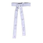 Dolce & Gabbana White Waist Ribbon Wide Bow Logo Belt WMB459-40