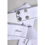 Dolce & Gabbana White Waist Ribbon Wide Bow Logo Belt WMB459-40