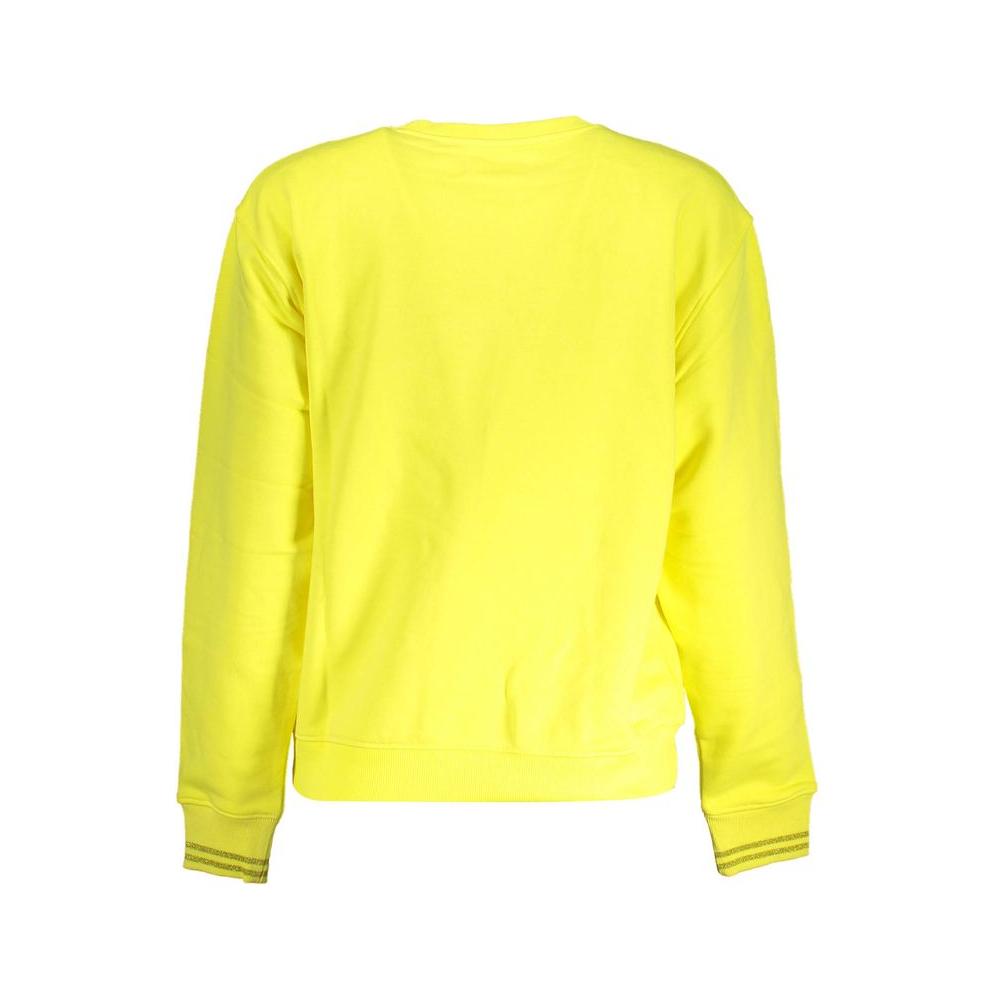 Desigual Yellow Cotton Women Sweater Desigual Light Goldenrod