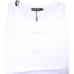 Dolce & Gabbana White Cotton Sleeveless Crew Neck T-shirt TSH878596-36
