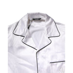 Dolce & Gabbana White Satin Silk Men Pajama Set Sleepwear