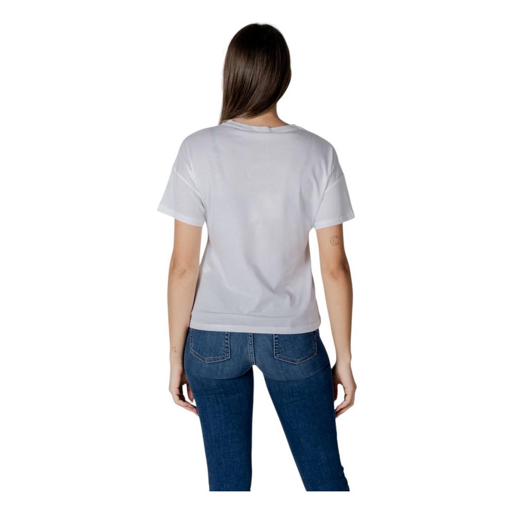 Liu Jo White Cotton Tops & T-Shirt Liu Jo Dark Slate Gray