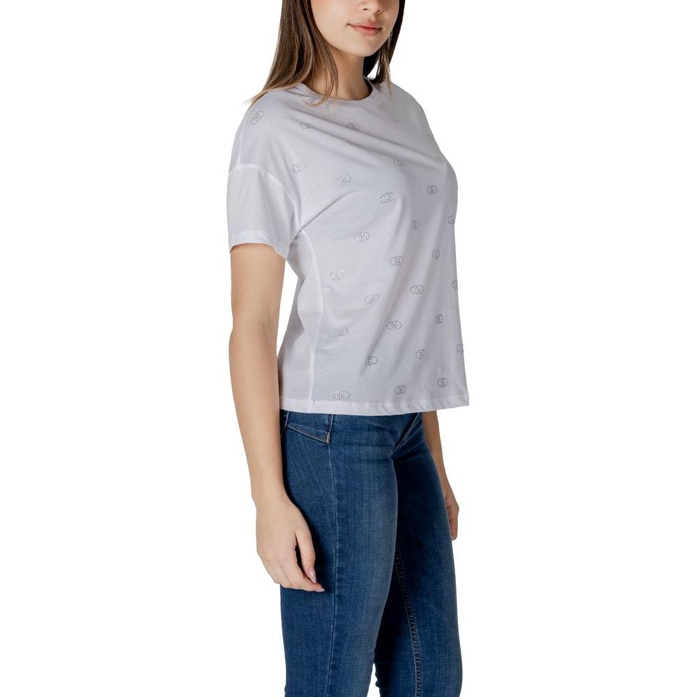 Liu Jo White Cotton Tops & T-Shirt Liu Jo Gray