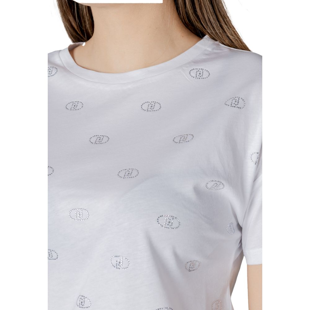 Liu Jo White Cotton Tops & T-Shirt Liu Jo Gray