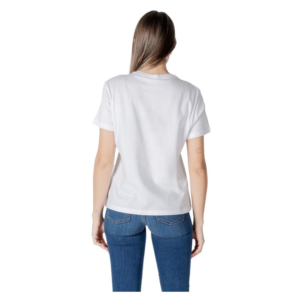 Liu Jo White Cotton Tops & T-Shirt Liu Jo Dark Slate Gray