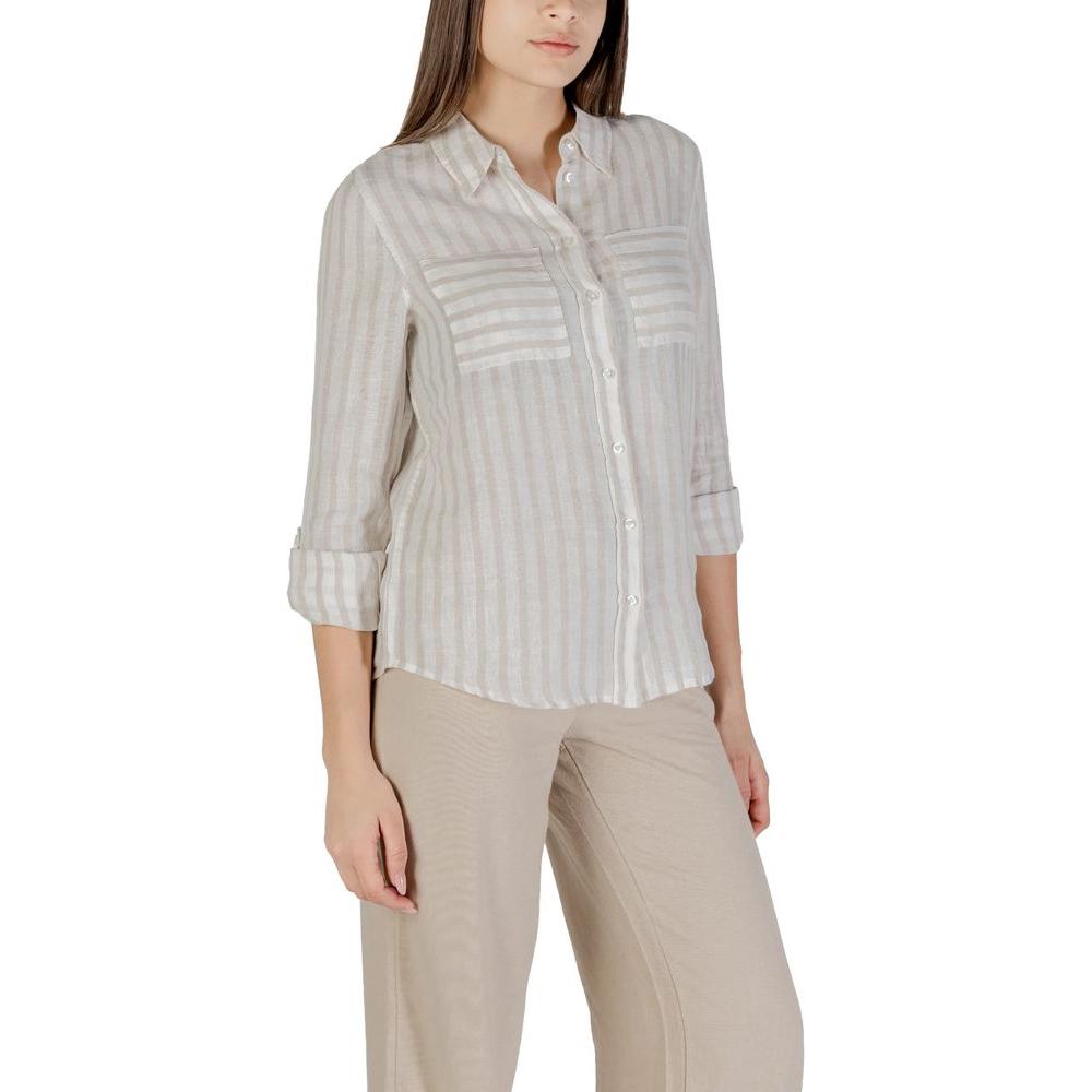 Street One Beige Linen Shirt
