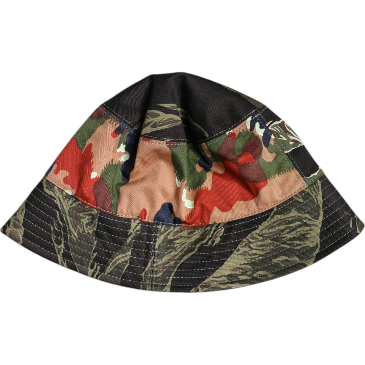 Dolce & Gabbana Multicolor DG Plaque Wide Brim Bucket Hat Dolce & Gabbana Dark Slate Gray