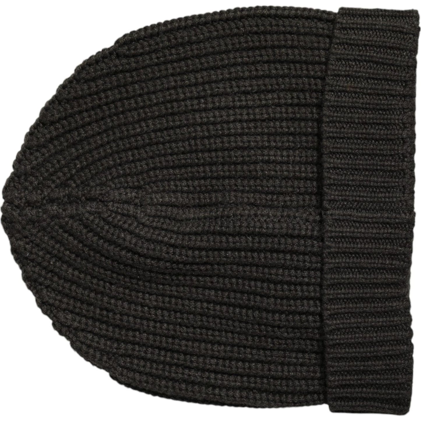 Dolce & Gabbana Dark Gray Cashmere Knit Winter Beanie Hat Dolce & Gabbana Black
