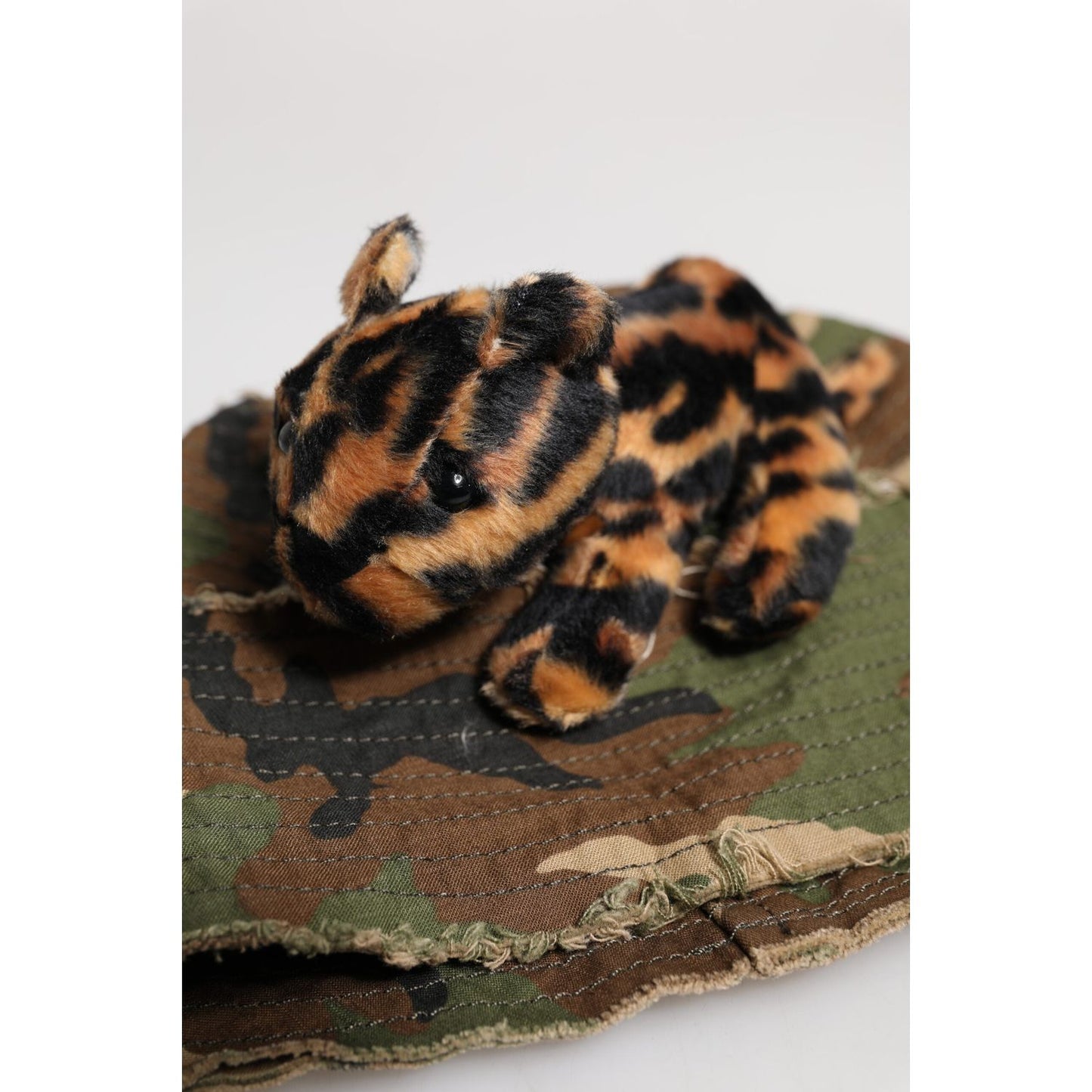 Dolce & Gabbana Multicolor Leopard Embellish Wide Brim Bucket Hat Dolce & Gabbana Dark Slate Gray